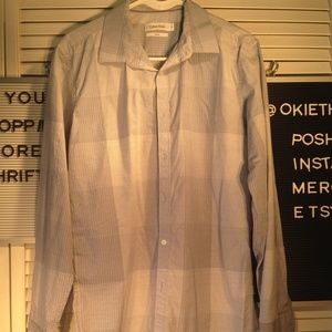 Calvin Klein Mens Medium Dress Shirt Long Sleeves